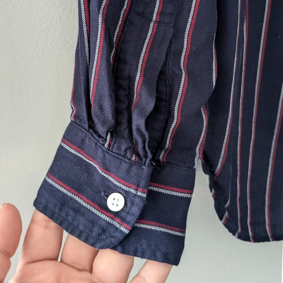 Frank & Eileen Grayson The Hero Striped Liquid Flannel - Picture 9 of 9